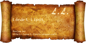Lénárt Lipót névjegykártya